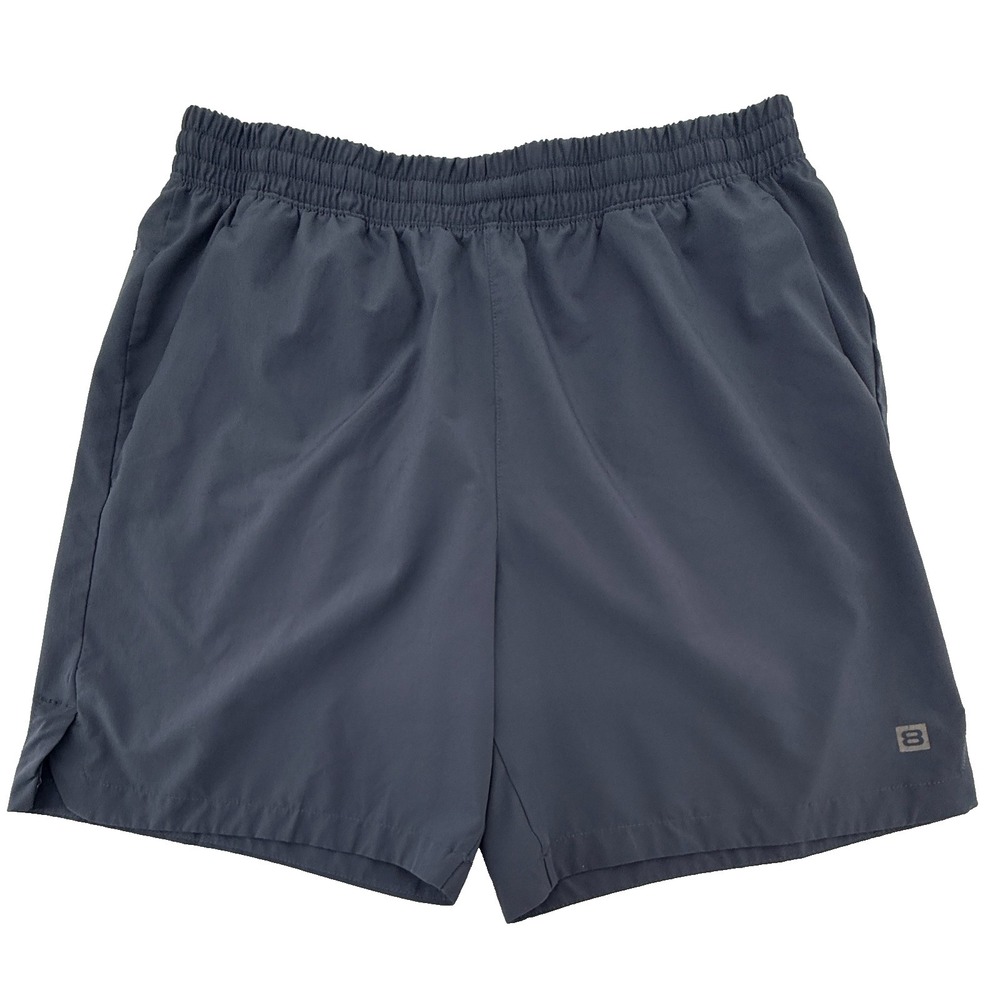Layer 8 Mens Large Athletic Shorts Gray Quick Dry Training Gym Running